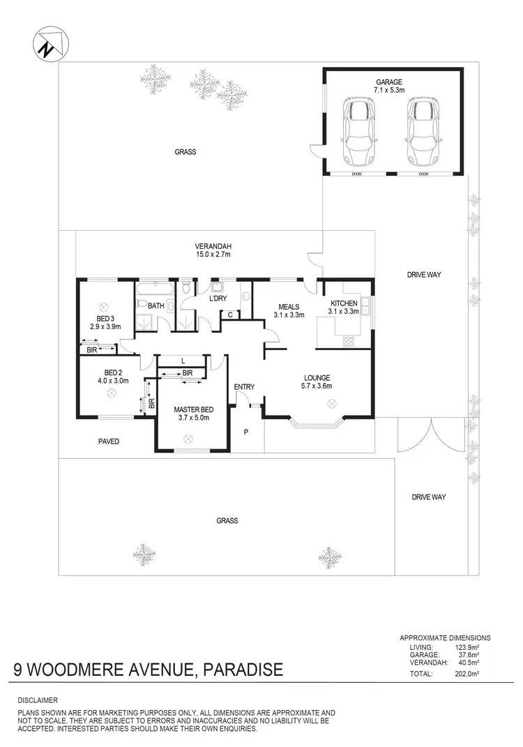 Floorplan of Homely house listing, 9 Woodmere Avenue, Paradise SA 5075