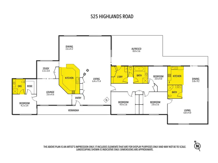 Floorplan of Homely rural property listing, 525 Highlands Road, Whiteheads Creek VIC 3660