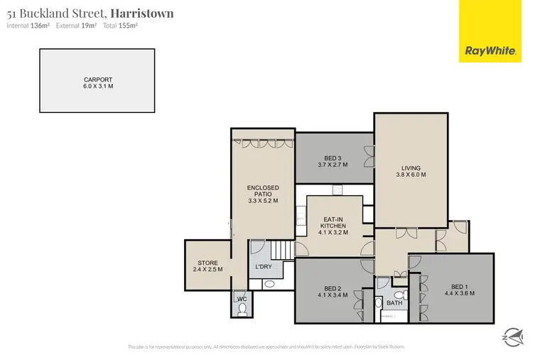 Floorplan of Homely house listing, 51 Buckland Street, Harristown QLD 4350