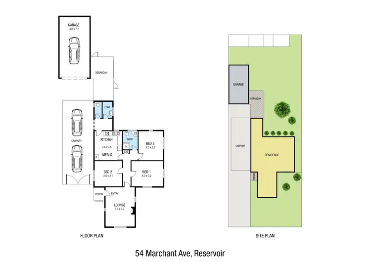 Floorplan of Homely house listing, 54 Marchant Avenue, Reservoir VIC 3073