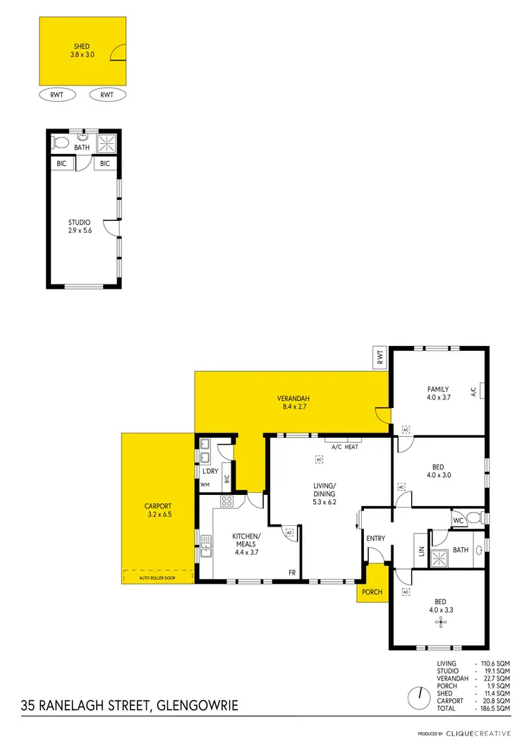 Floorplan of Homely house listing, 35 Ranelagh Street, Glengowrie SA 5044