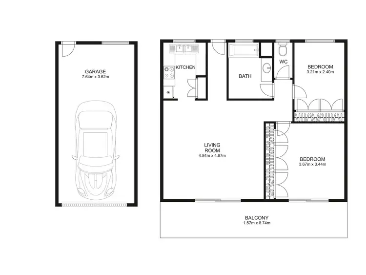 Floorplan of Homely unit listing, 4/142 Windermere Road, Hamilton QLD 4007