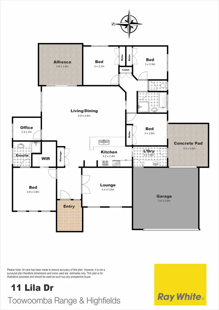 Floorplan of Homely house listing, 11 Lila Drive, Cotswold Hills QLD 4350