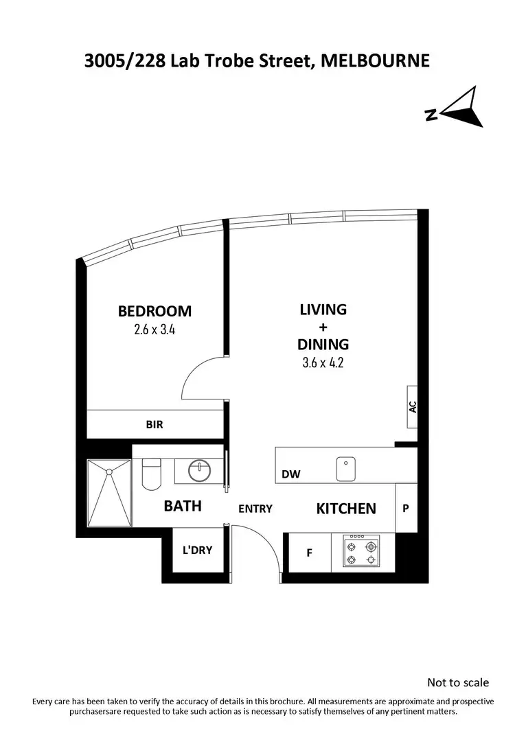 Floorplan of Homely apartment listing, 3005/228 La Trobe Street, Melbourne VIC 3000