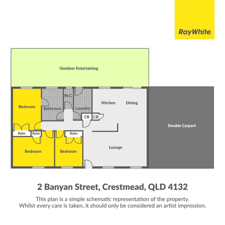 Floorplan of Homely house listing, 2 Banyan Street, Crestmead QLD 4132