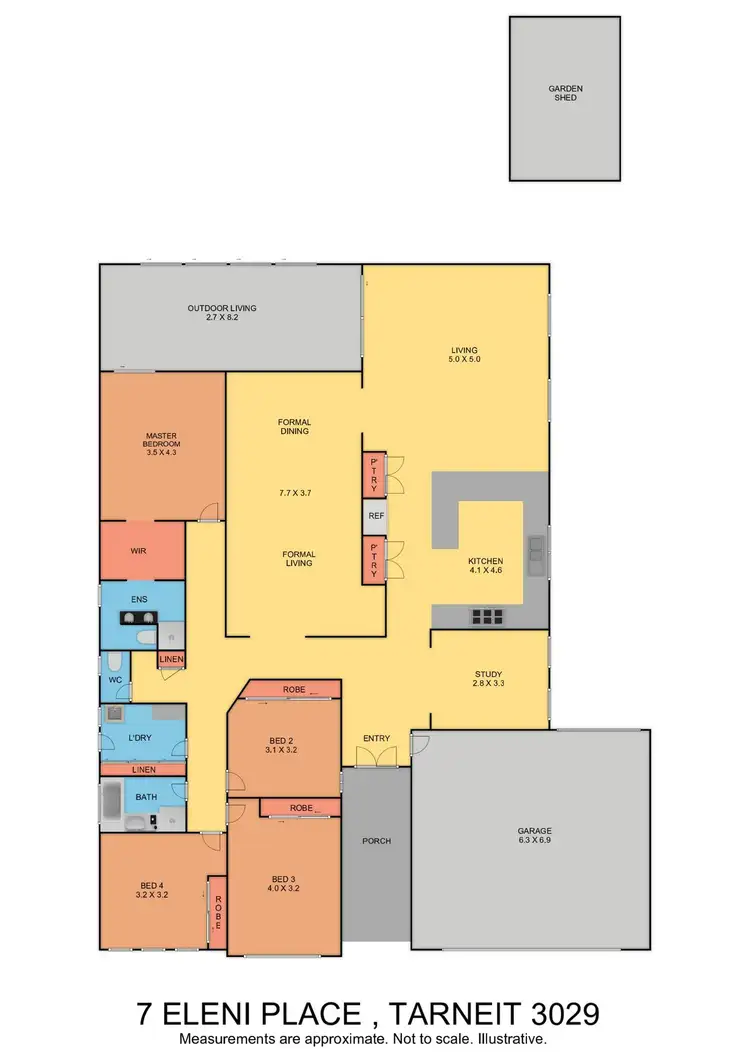 Floorplan of Homely house listing, 7 Eleni Place, Tarneit VIC 3029