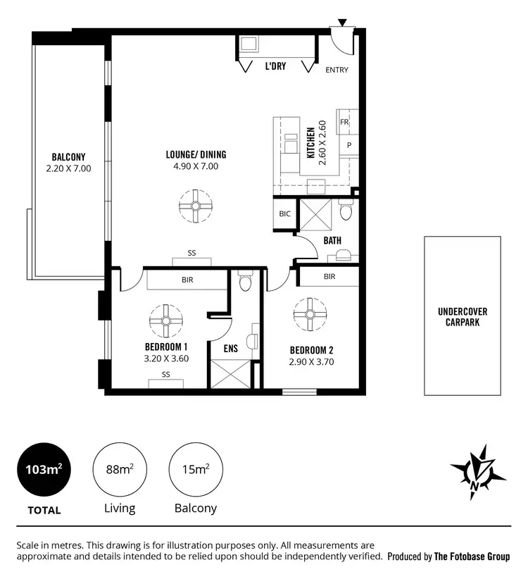 Floorplan of Homely apartment listing, 206/2 Post Parade, St Clair SA 5011
