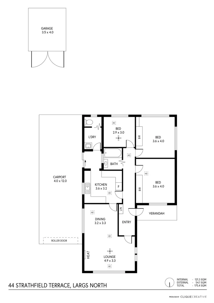 Floorplan of Homely house listing, 44 Strathfield Terrace, Largs North SA 5016