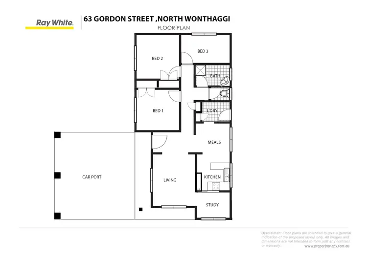 Floorplan of Homely house listing, 63 Gordon Street, Wonthaggi VIC 3995