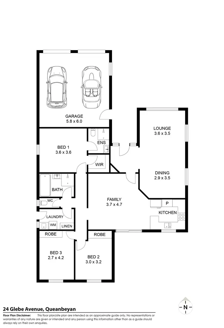 Floorplan of Homely house listing, 24 Glebe Avenue, Queanbeyan NSW 2620