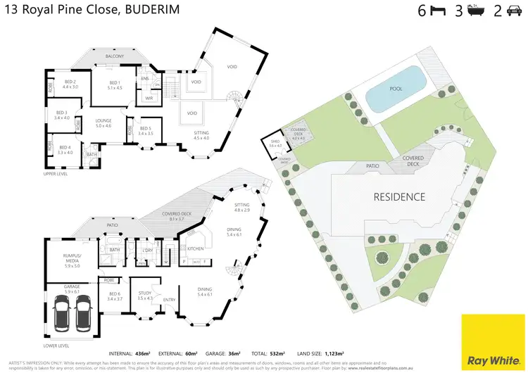 Floorplan of Homely house listing, 13 Royal Pine Close, Buderim QLD 4556