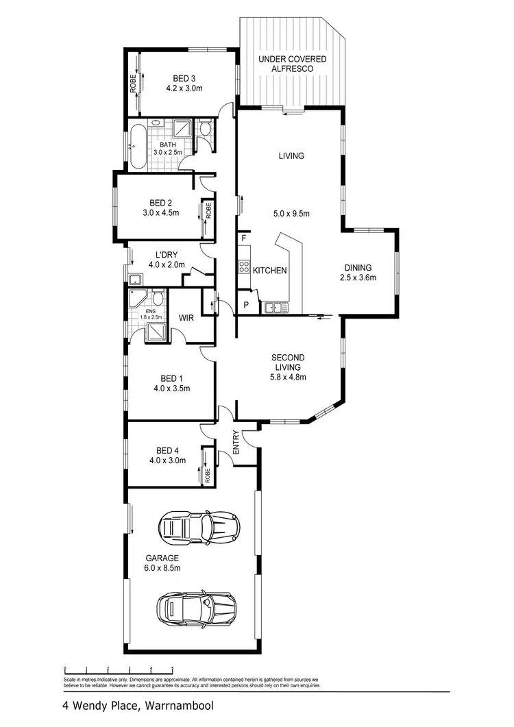 Floorplan of Homely house listing, 4 Wendy Place, Warrnambool VIC 3280