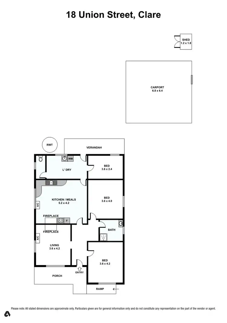Floorplan of Homely house listing, 18 Union Street, Clare SA 5453