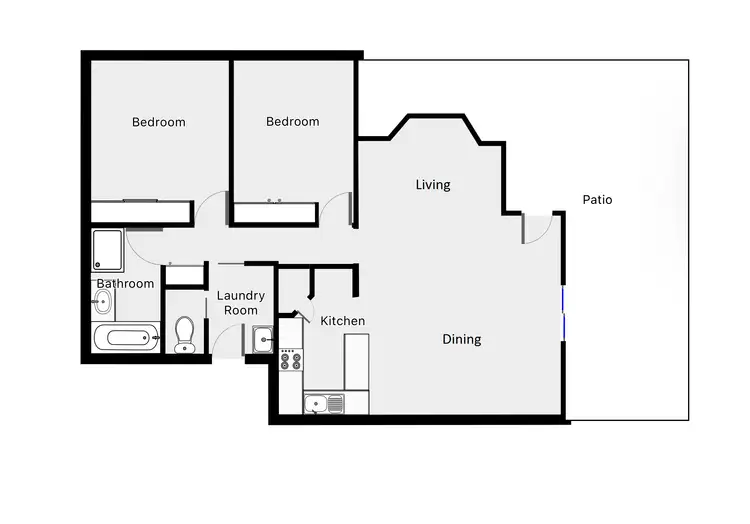 Floorplan of Homely unit listing, 1/99 Cadell Street, Wentworth NSW 2648