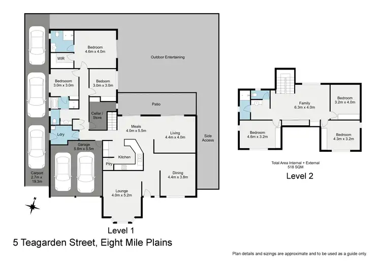 Floorplan of Homely house listing, 5 Teagarden Street, Eight Mile Plains QLD 4113