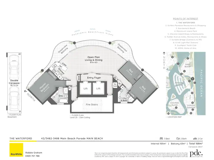 Floorplan of Homely apartment listing, 42/3482 Main Beach Parade, Main Beach QLD 4217