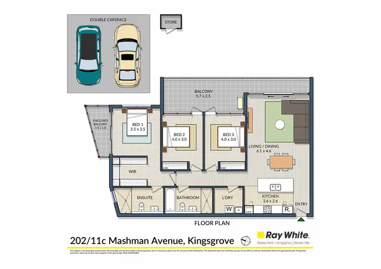 Floorplan of Homely unit listing, 202/11C Mashman Avenue, Kingsgrove NSW 2208