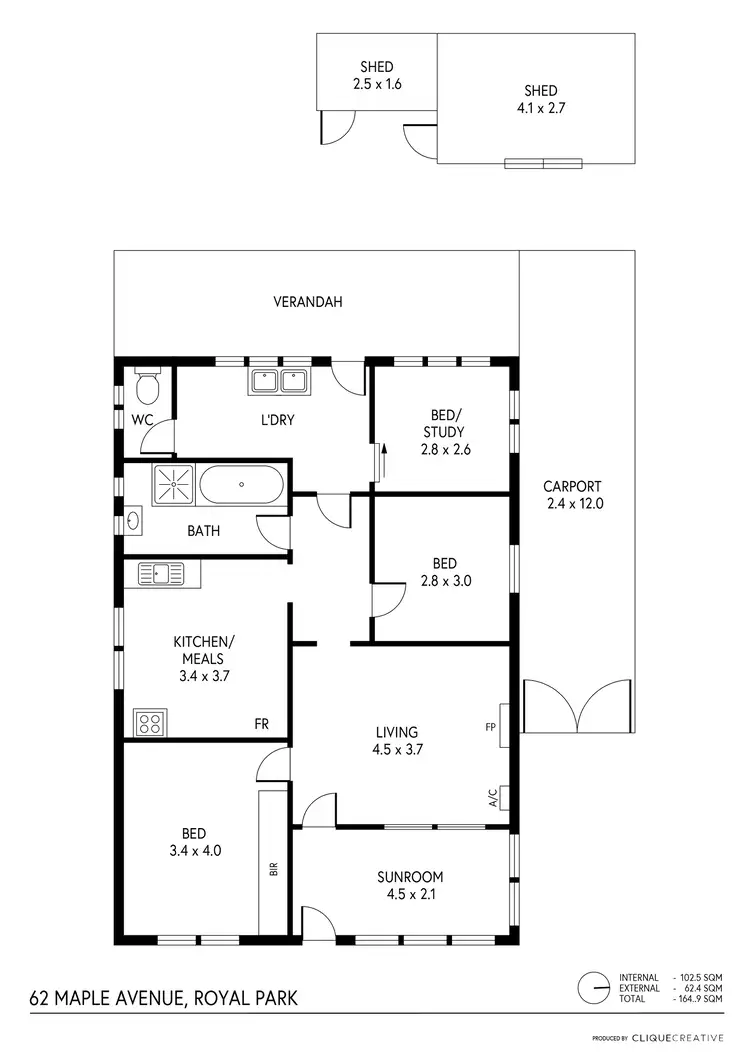 Floorplan of Homely house listing, 62 Maple Avenue, Royal Park SA 5014