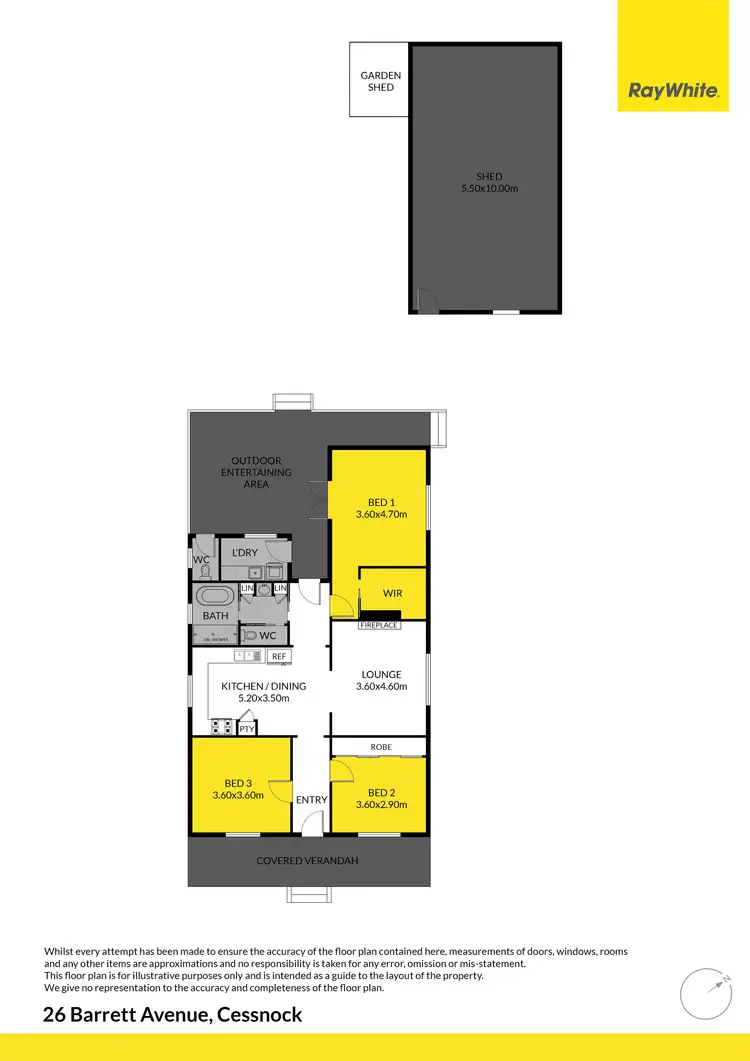 Floorplan of Homely house listing, 26 Barrett Avenue, Cessnock NSW 2325