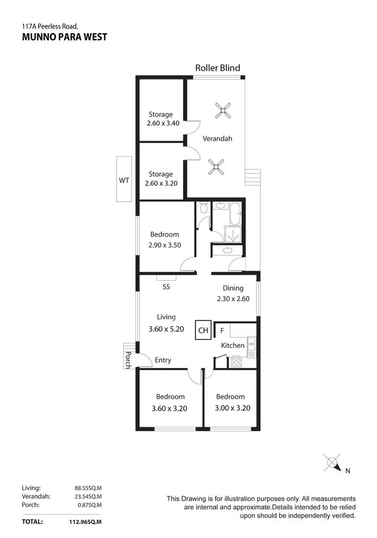 Floorplan of Homely house listing, 117A Peerless Road, Munno Para West SA 5115