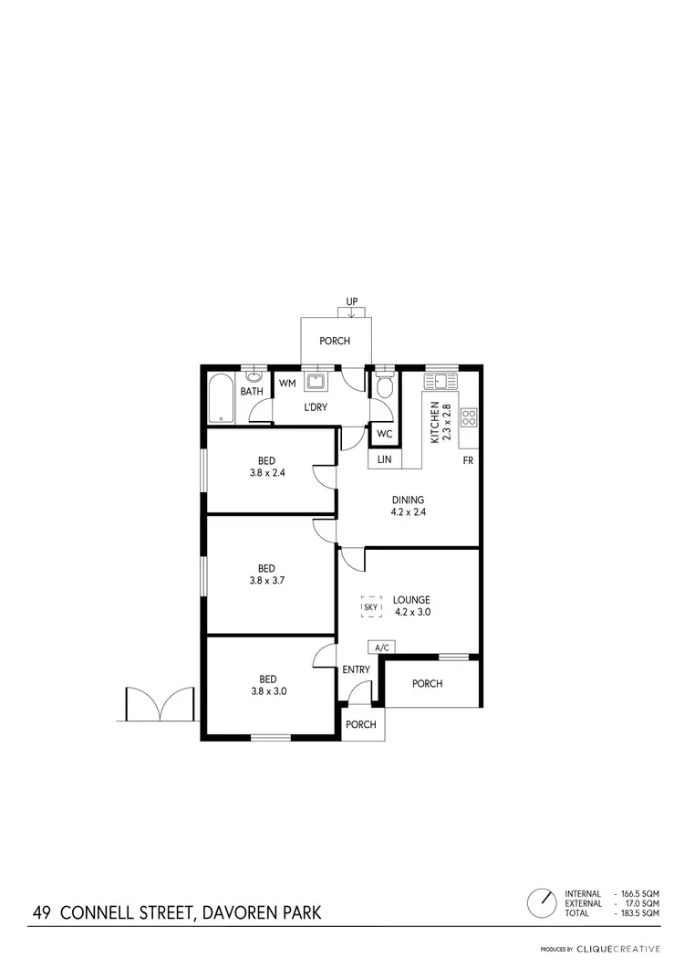 Floorplan of Homely house listing, 51 Connell Street, Davoren Park SA 5113