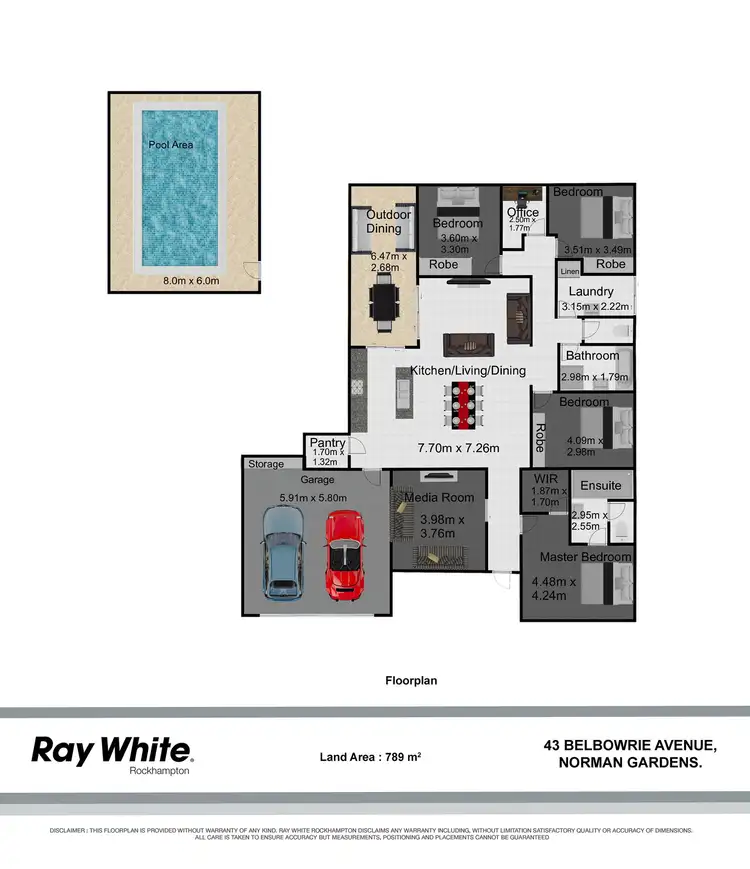 Floorplan of Homely house listing, 43 Belbowrie Avenue, Norman Gardens QLD 4701