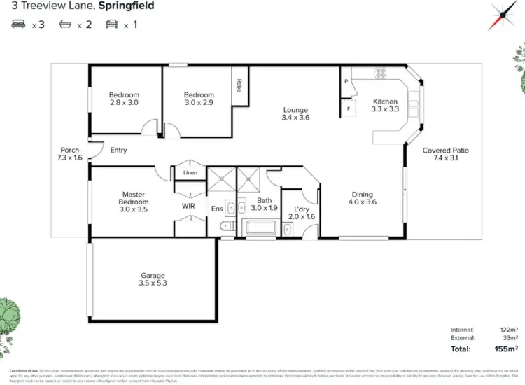 Floorplan of Homely house listing, 3 Treeview Lane, Springfield Lakes QLD 4300