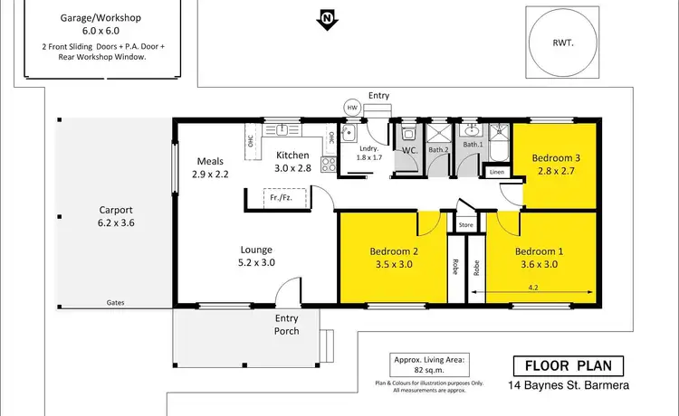 Floorplan of Homely house listing, 14 Baynes Street, Barmera SA 5345
