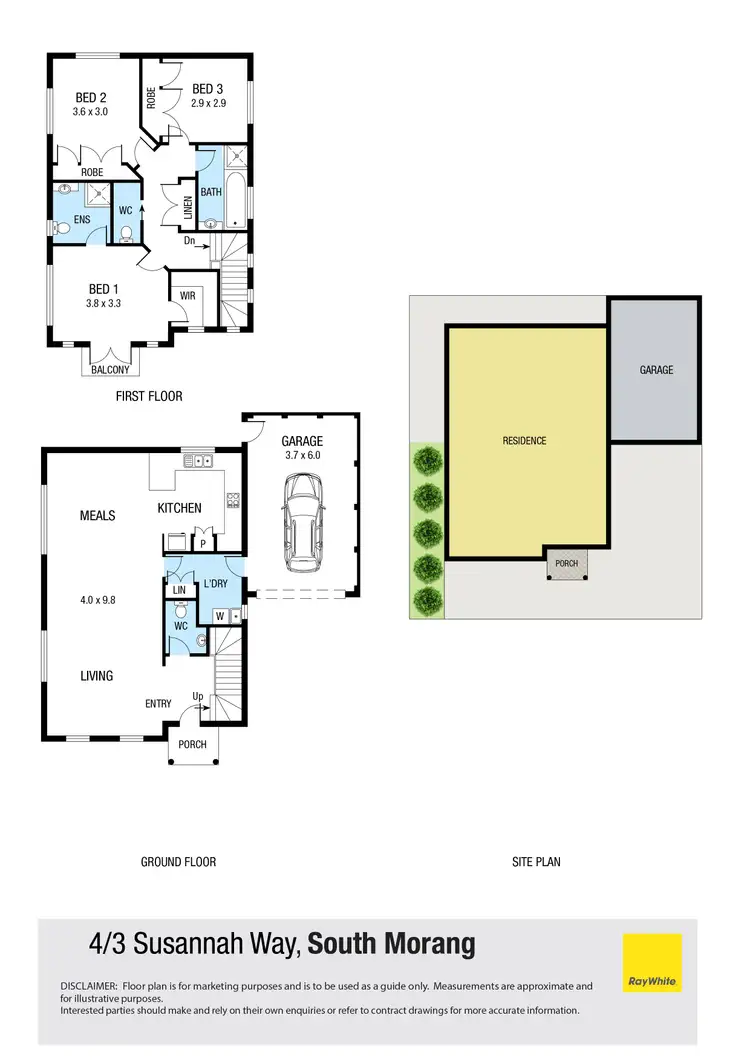 Floorplan of Homely townhouse listing, 4/3 Susannah Way, South Morang VIC 3752