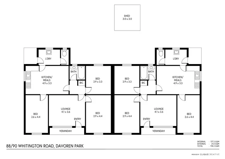 Floorplan of Homely house listing, 88-90 Whitington Road, Davoren Park SA 5113