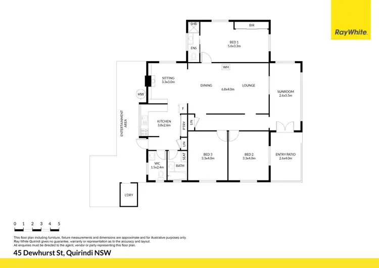 Floorplan of Homely house listing, 45 Dewhurst Street, Quirindi NSW 2343