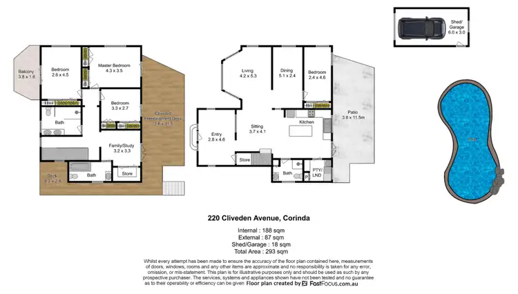 Floorplan of Homely house listing, 220 Cliveden Avenue, Corinda QLD 4075