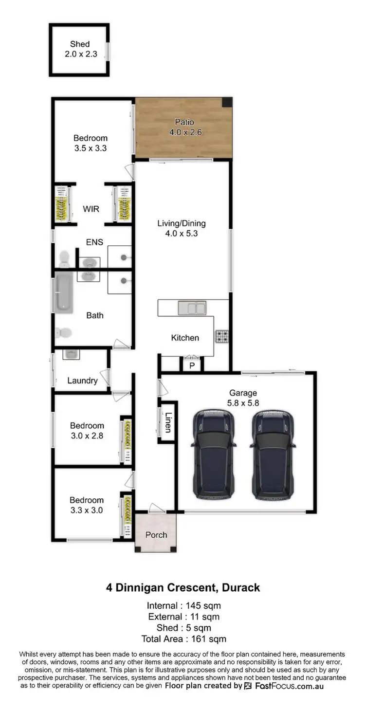 Floorplan of Homely house listing, 4 Dinnigan Crescent, Durack QLD 4077