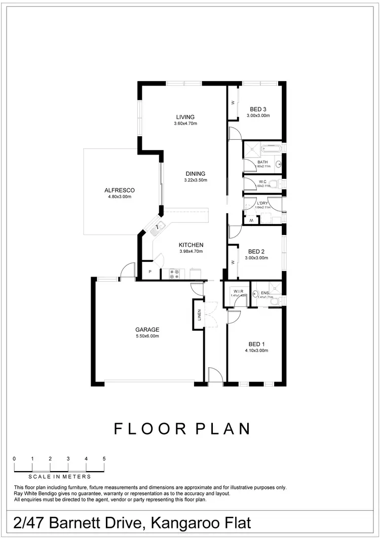 Floorplan of Homely house listing, 2/47 Barnett Drive, Kangaroo Flat VIC 3555
