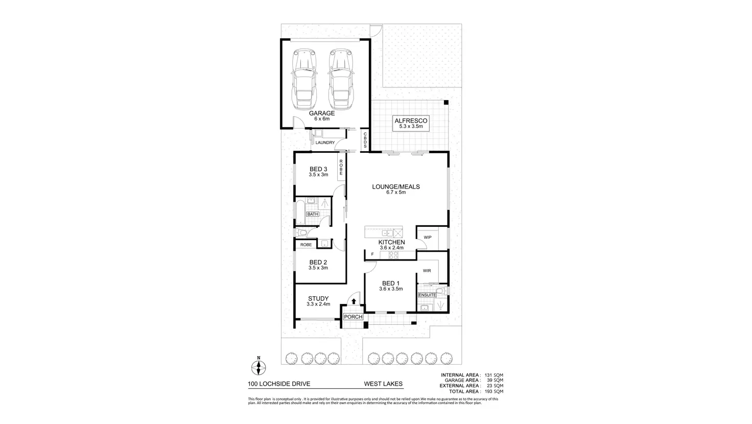 Floorplan of Homely house listing, 100 Lochside Drive, West Lakes SA 5021