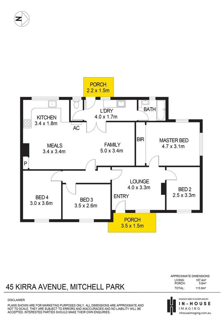 Floorplan of Homely house listing, 45 Kirra Avenue, Mitchell Park SA 5043