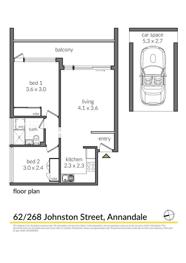 Floorplan of Homely apartment listing, 62/268 Johnston Street, Annandale NSW 2038