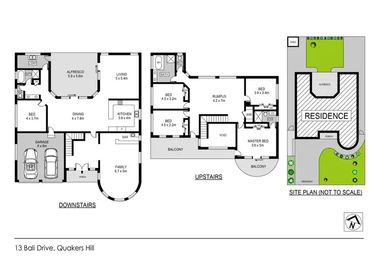 Floorplan of Homely house listing, 13 Bali Drive, Quakers Hill NSW 2763