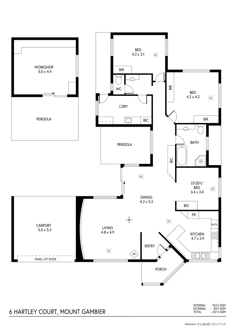 Floorplan of Homely house listing, 6 Hartley Court, Mount Gambier SA 5290