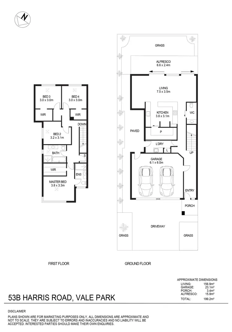 Floorplan of Homely house listing, 53B Harris Road, Vale Park SA 5081