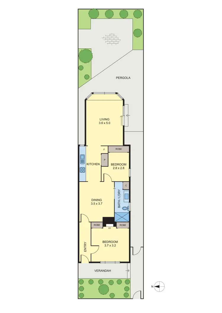 Floorplan of Homely house listing, 34 Hanover Street, Brunswick VIC 3056