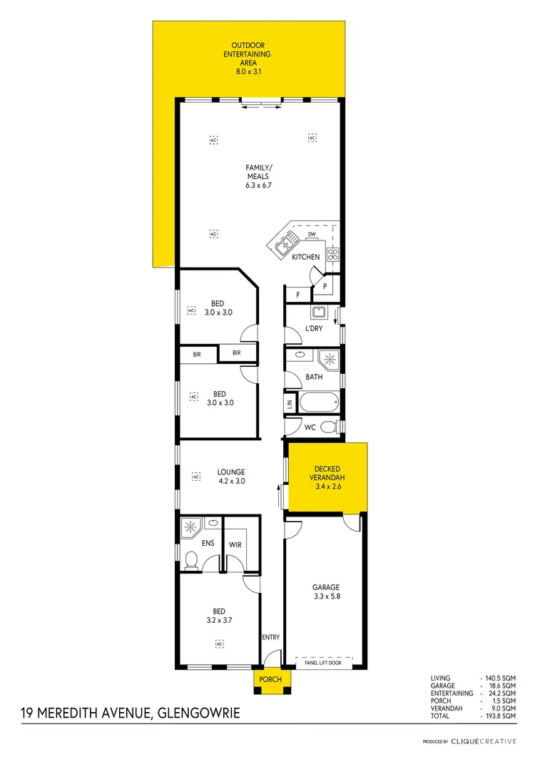 Floorplan of Homely house listing, 19 Meredith Avenue, Glengowrie SA 5044