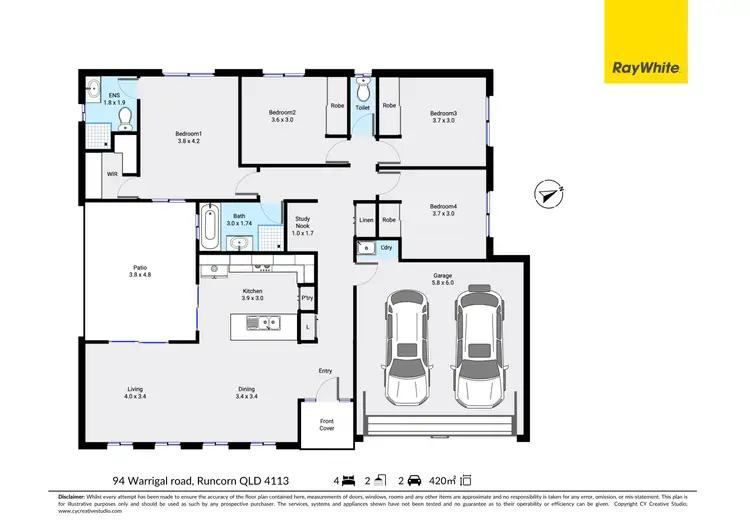 Floorplan of Homely house listing, 94 Warrigal Road, Runcorn QLD 4113