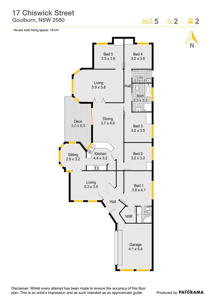 Floorplan of Homely house listing, 17 Chiswick Street, Goulburn NSW 2580