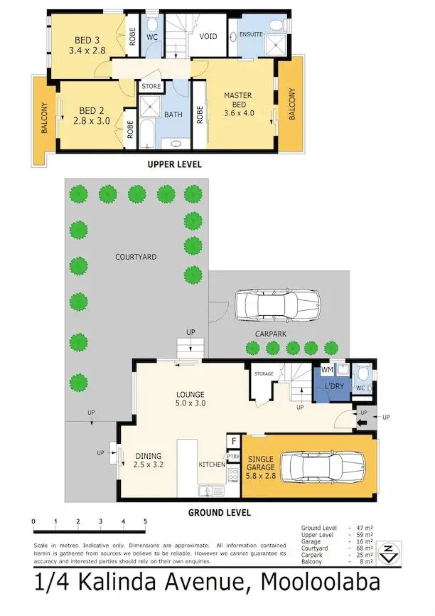 Floorplan of Homely townhouse listing, 1/4 Kalinda Avenue, Mooloolaba QLD 4557