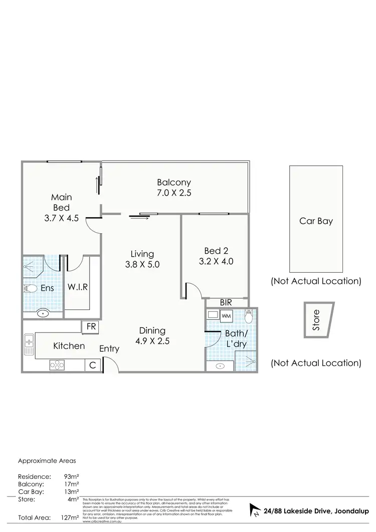 Floorplan of Homely apartment listing, 24/88 Lakeside Drive, Joondalup WA 6027