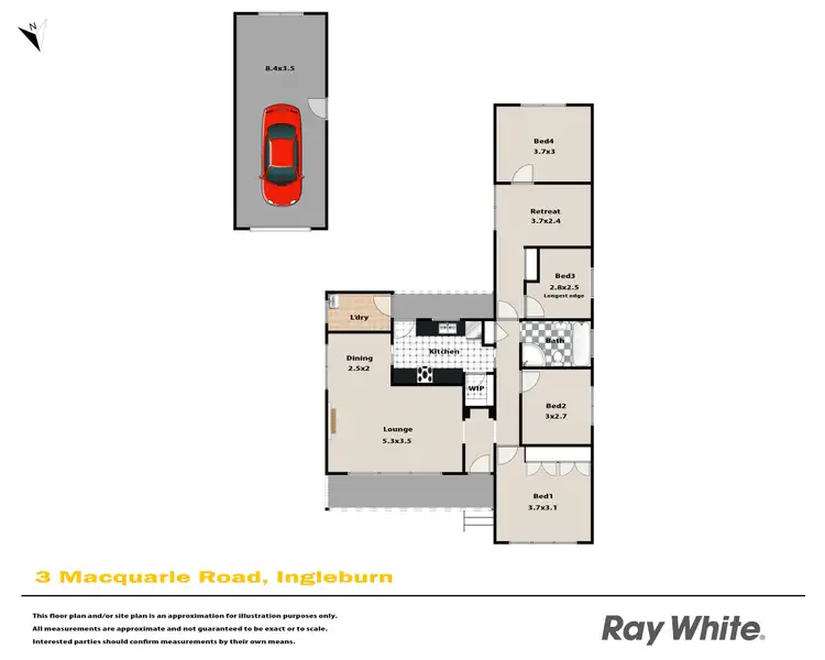 Floorplan of Homely house listing, 3 Macquarie Road, Ingleburn NSW 2565