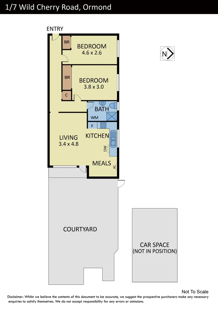 Floorplan of Homely apartment listing, 1/7 Wild Cherry Road, Ormond VIC 3204