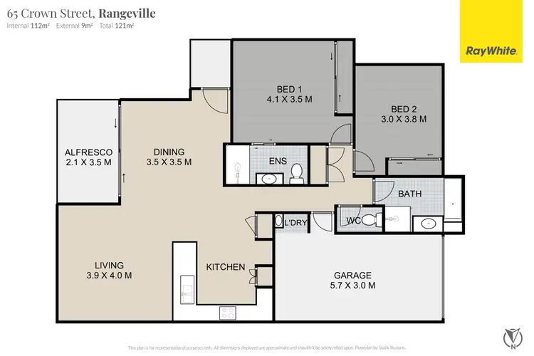 Floorplan of Homely unit listing, 3/65 Crown Street, Rangeville QLD 4350