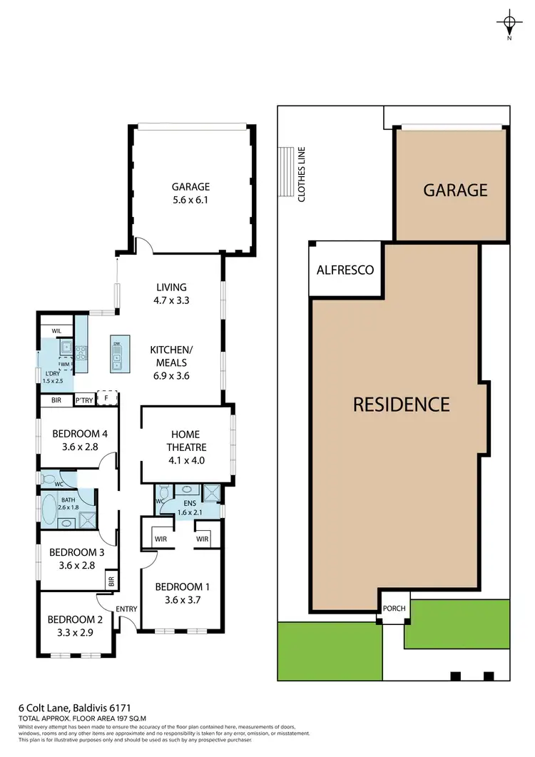 Floorplan of Homely house listing, 6 Colt Lane, Baldivis WA 6171